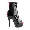 Pleaser - DELIGHT1025 Plateau Laarzen - Zwart/Rood Product image